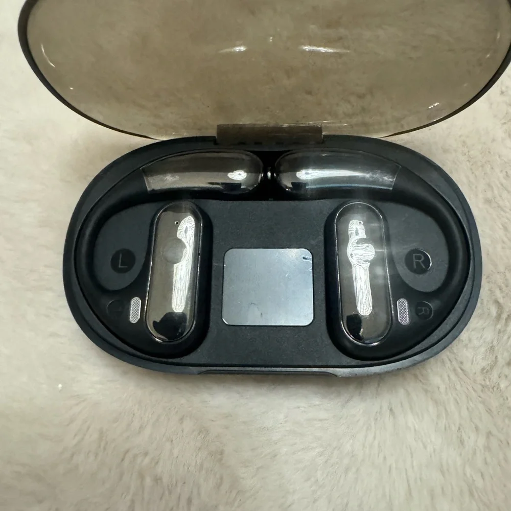 Wireless Ear Hook Bluetooth Earbuds - Black and Silver